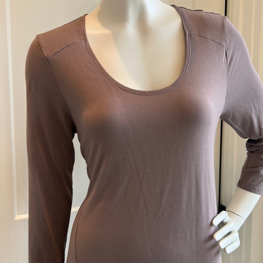 Garnet Hill knit trapeze dress in portabella color size M